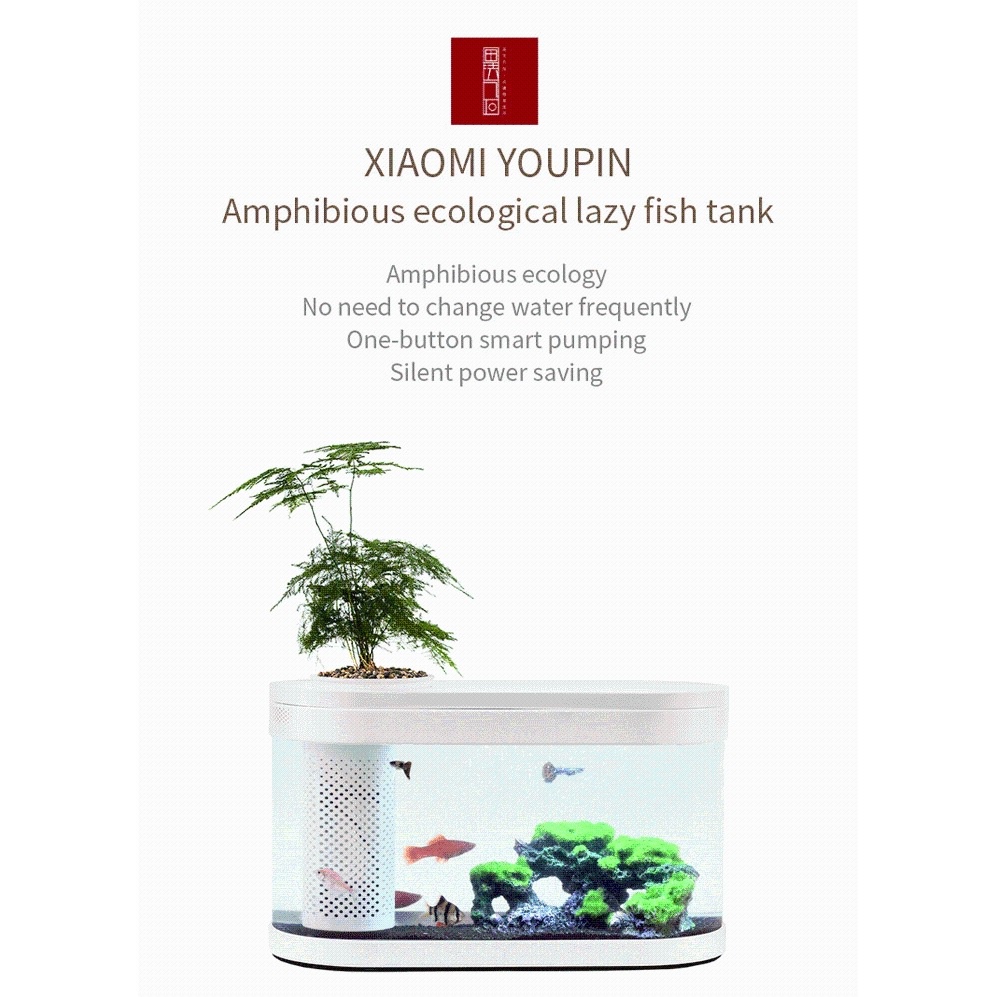 AKN88 -YOUPIN GEOMETRY Aquaponics Aquascape Aqurium Akuarium Lazy Fish Tank