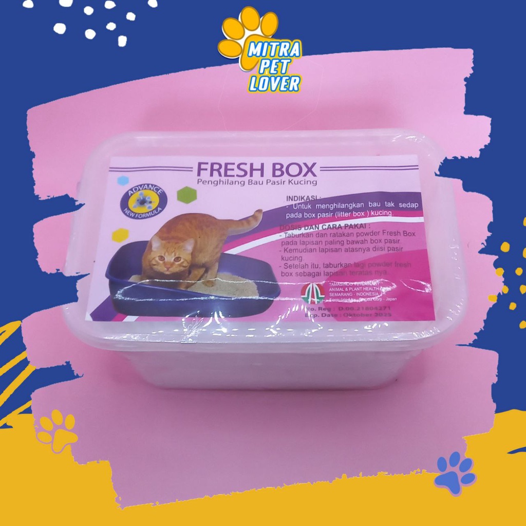 PENGHILANG BAU PASIR KUCING ANJING - FRESH BOX 1KG ORIGINAL - LITTER BOX CAT BASKOM BARU AMPUH MURAH PET ANIMAL HEALTHCARE AND VETERINARY TAMASINDO OBAT PERAWATAN KESEHATAN DAN VITAMIN TUMBUHAN TANAMAN HIAS TERNAK HEWAN BINATANG PELIHARAAN MITRAPETLOVER