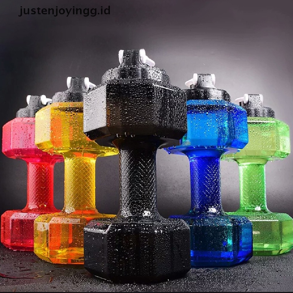 Botol Air Minum 2.2l Bentuk Dumbbell Untuk Olahraga Gym Fitness