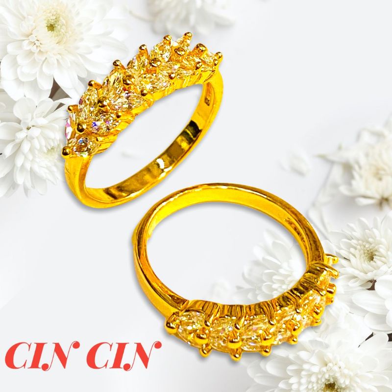 cincin. wanita lapis emas//perhiasan//cincin permata