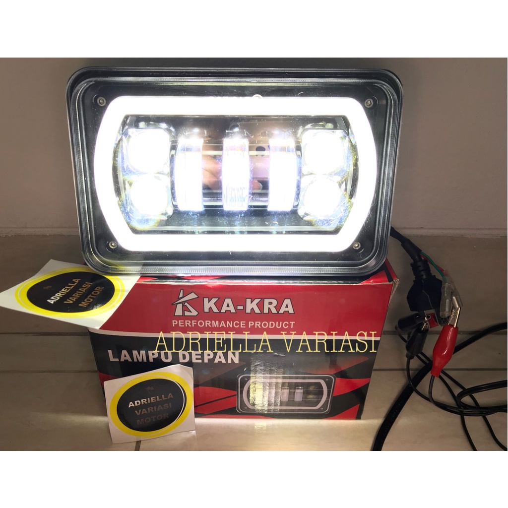 LAMPU TEMBAK SOROT LED DAYMAKER 3 MATA KOTAK ANGEL EYE