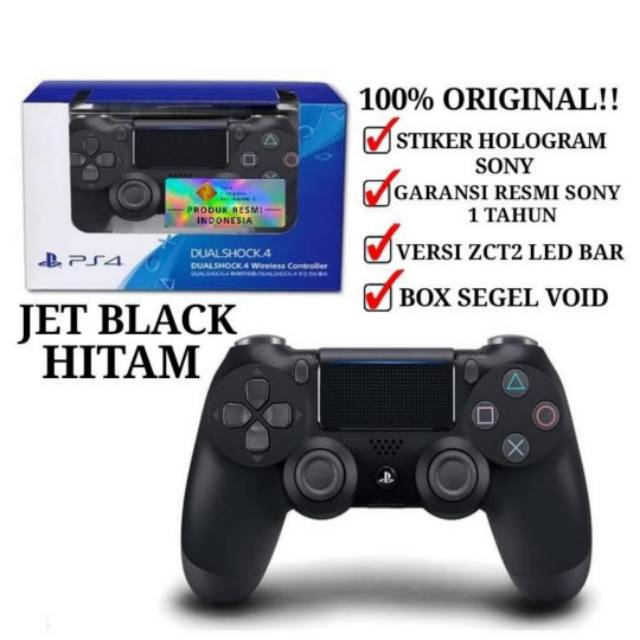 Stick Stik PS4 Original Sony Joystick Controller DS4 New LIGHTBAR Hitam