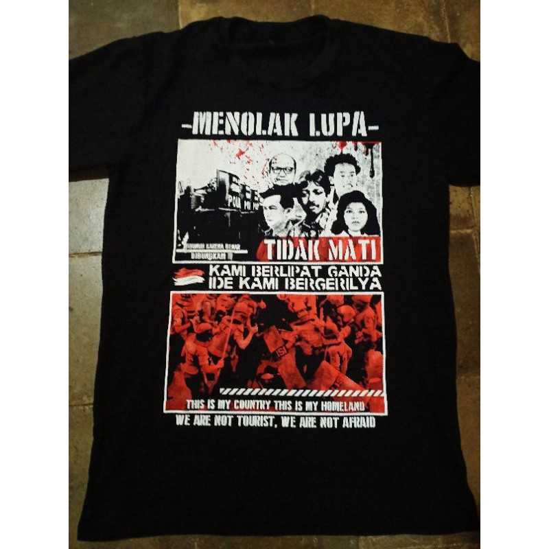 KAOS MENOLAK LUPA KAOS MUNIR MARSINAH WIJITUKUL TANMALAKA