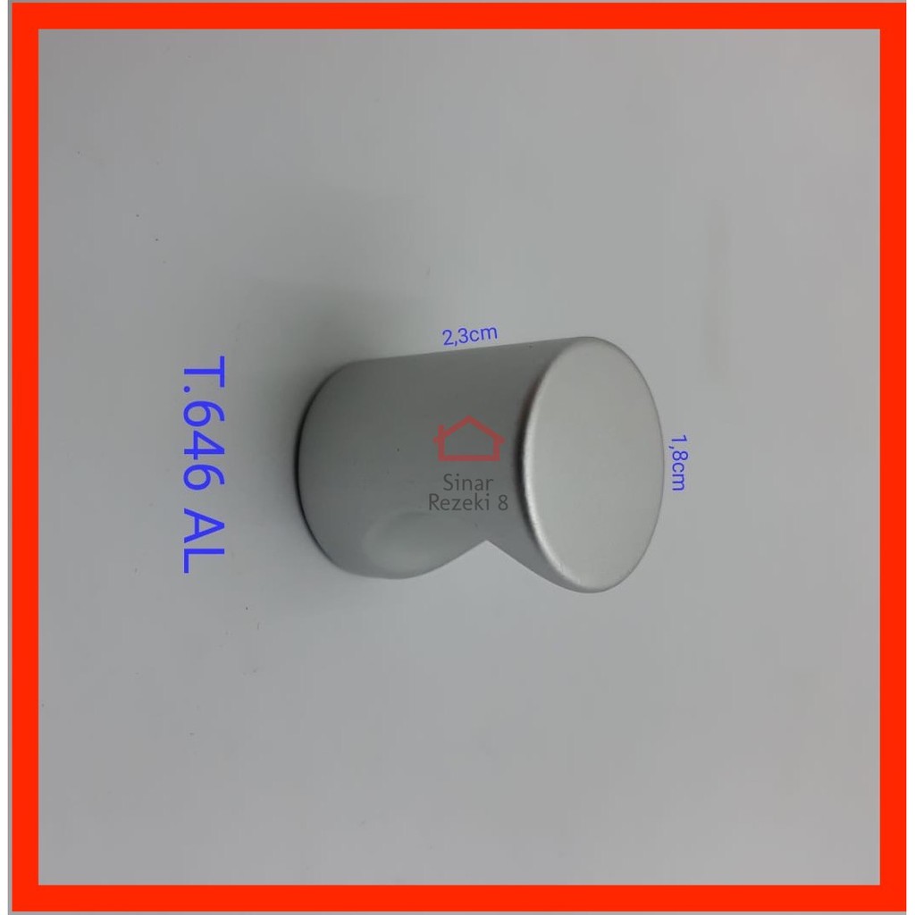 Tarikan Laci Pintu Lemari 646 ALUMINIUM Handle Knob Bulat Pentol