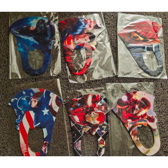 Masker anak cowok cewek kain scuba full printing