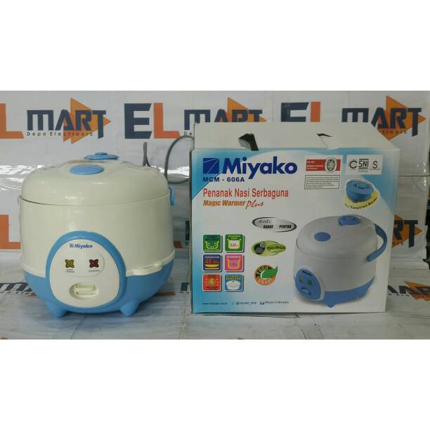 Miyako MCM 606A  magic com 0,63 liter  /penanak nasi serbaguna MCM606A / MCM 606 A / MCM606 A