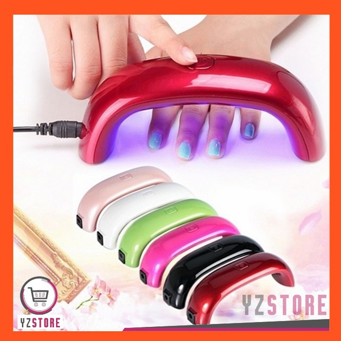 Pengering Kutek Kuku Gel Nail Art Mini Rainbow Lampu UV LED 9W YZ05