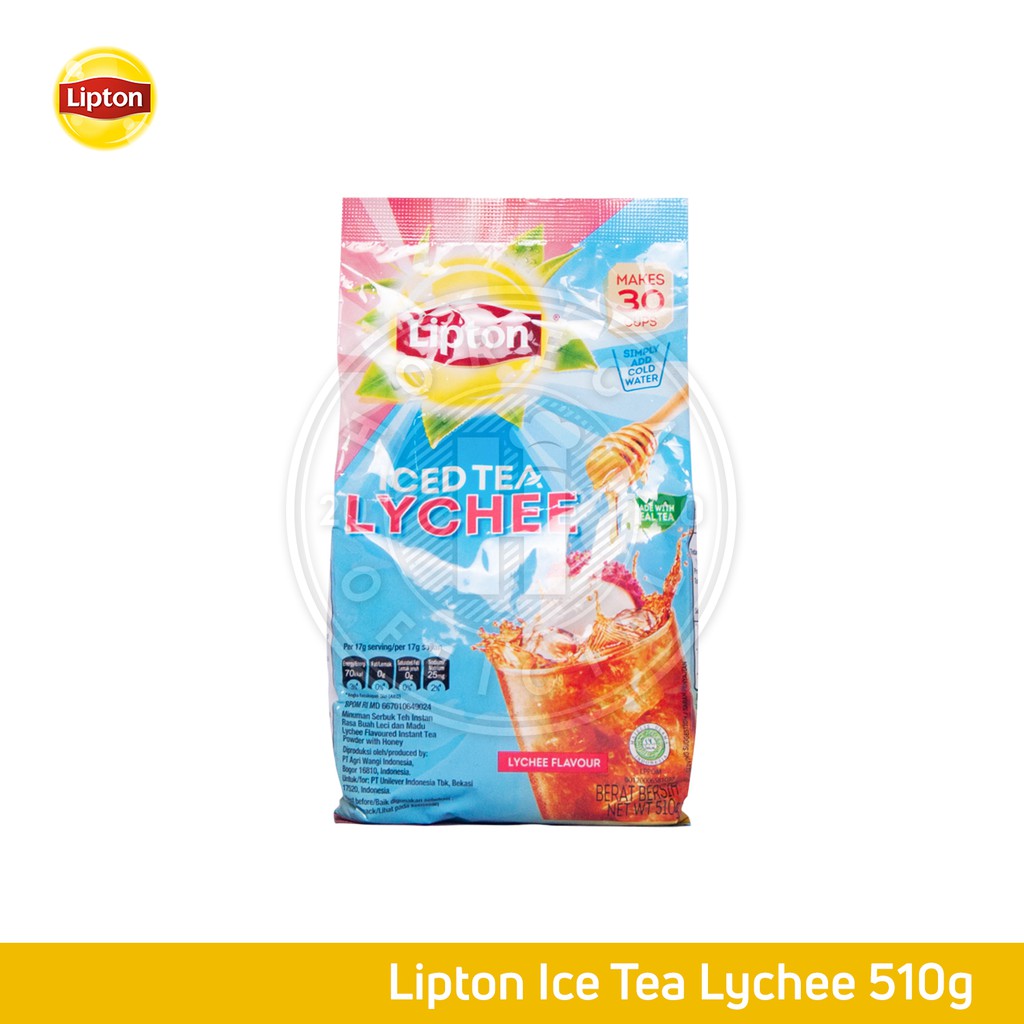 

LIPTON ICE TEA LYCHEE 510GR / BUBUK MINUMAN RASA TEH LECI KEMASAN 510 GRAM