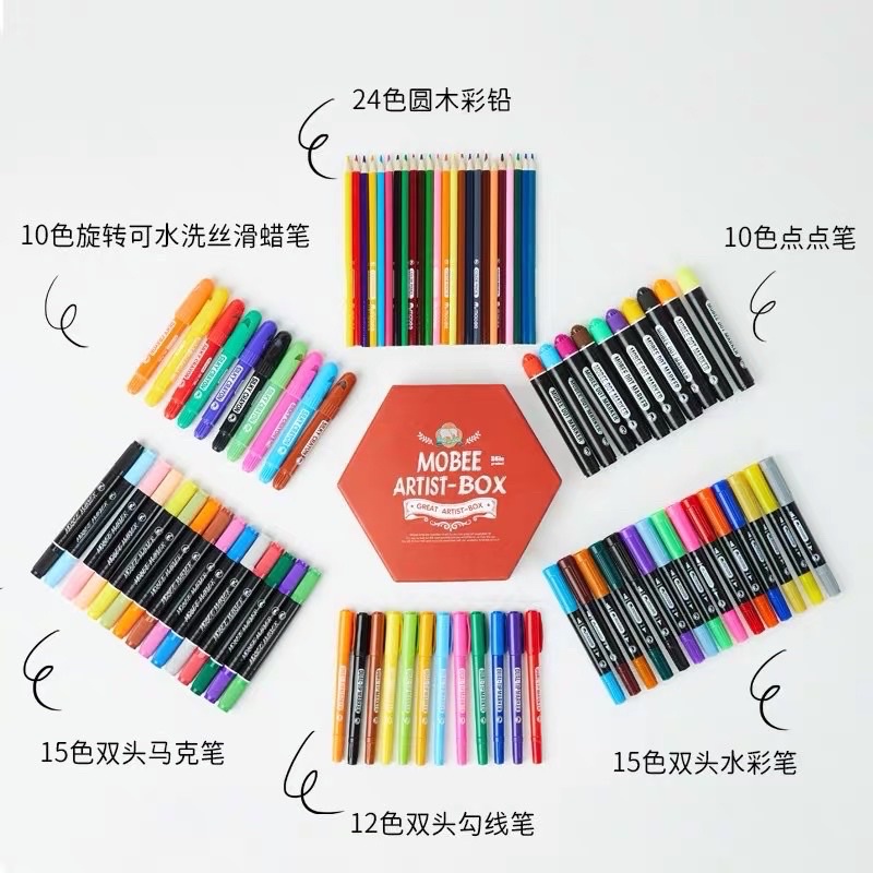 mobee great artist box set alat mewarnai anak ide hadiah anak