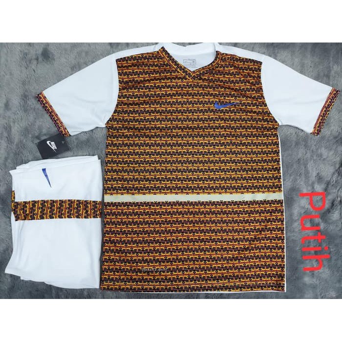 BAJU FUTSAL SETELAN FUTSAL JERSEY FUTSAL PRINTING BATIK TUNIK PUTIH