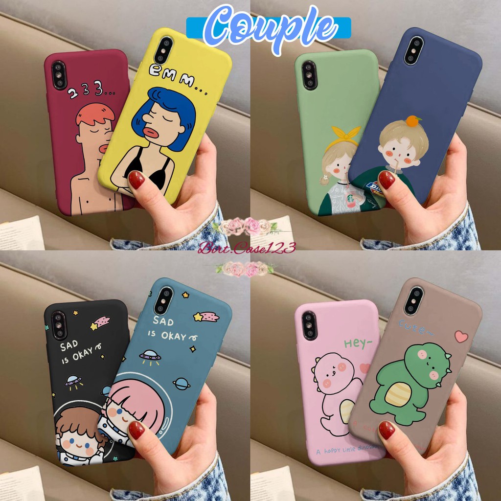 SOFTCASE COUPLE OPPO VIVO XIAOMI SAMSUNG REALME IPHONE ALL TYPE BC5723