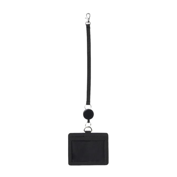 

Office & Stationery | Document Organizer | Muji Stretchy Polyester Card Holder W Reel Black/Name Tag Id Card Hold | Best Seller