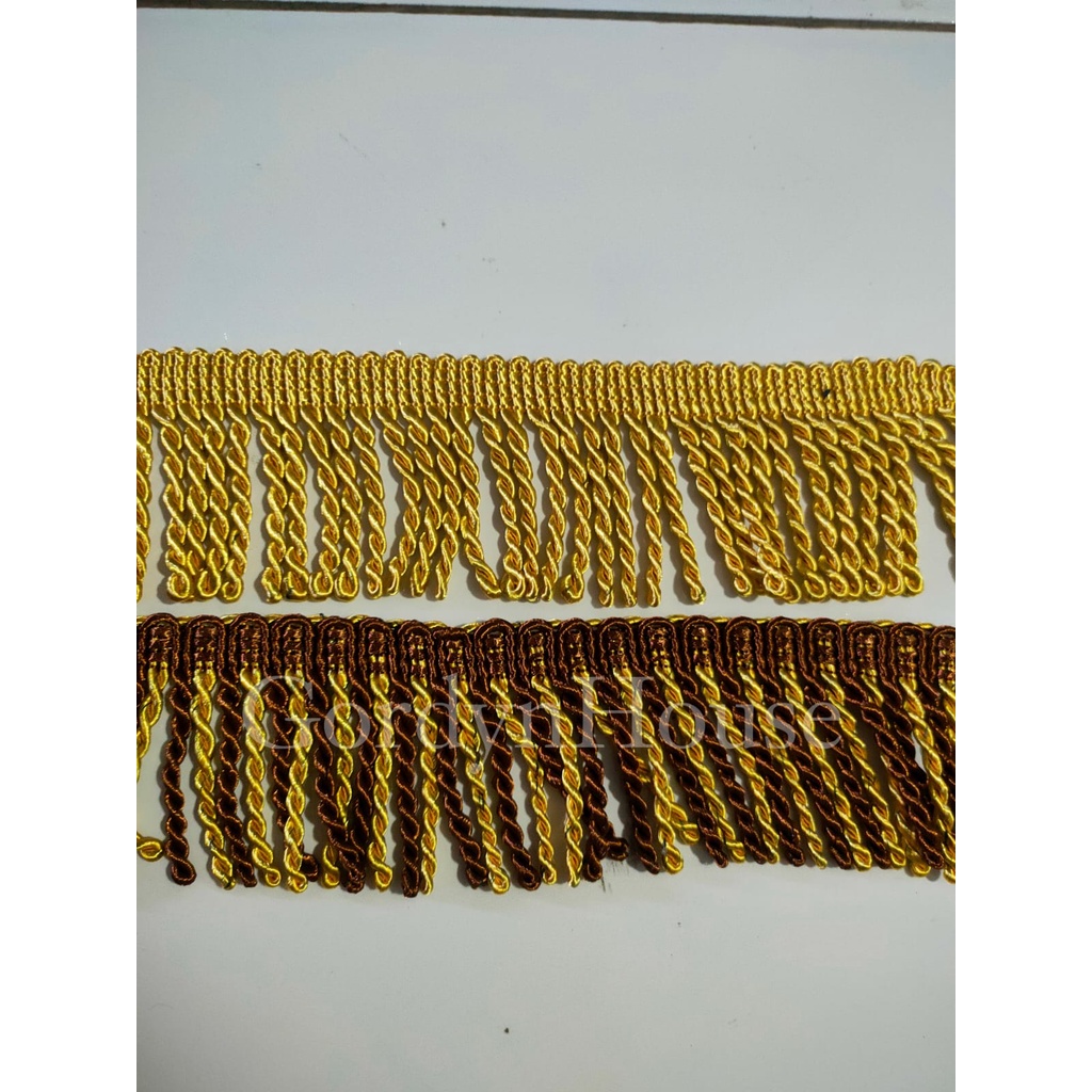 renda rumbai model tambang perMeter rumbai karpet renda sadjadah