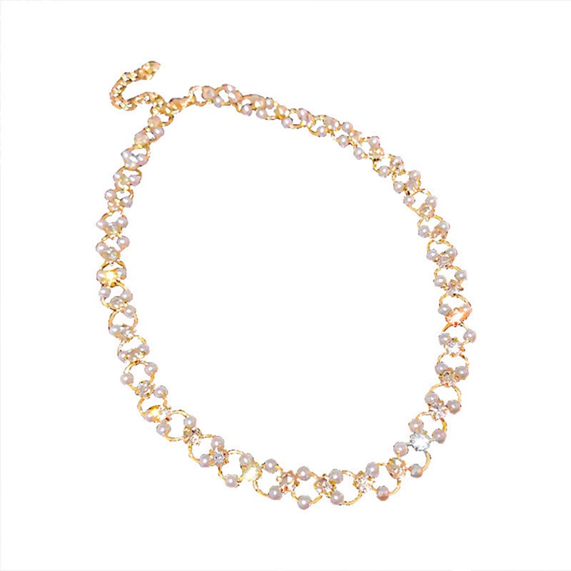 Kalung Mutiara Berlian Imitasi Gaya Korea Untuk Wanita