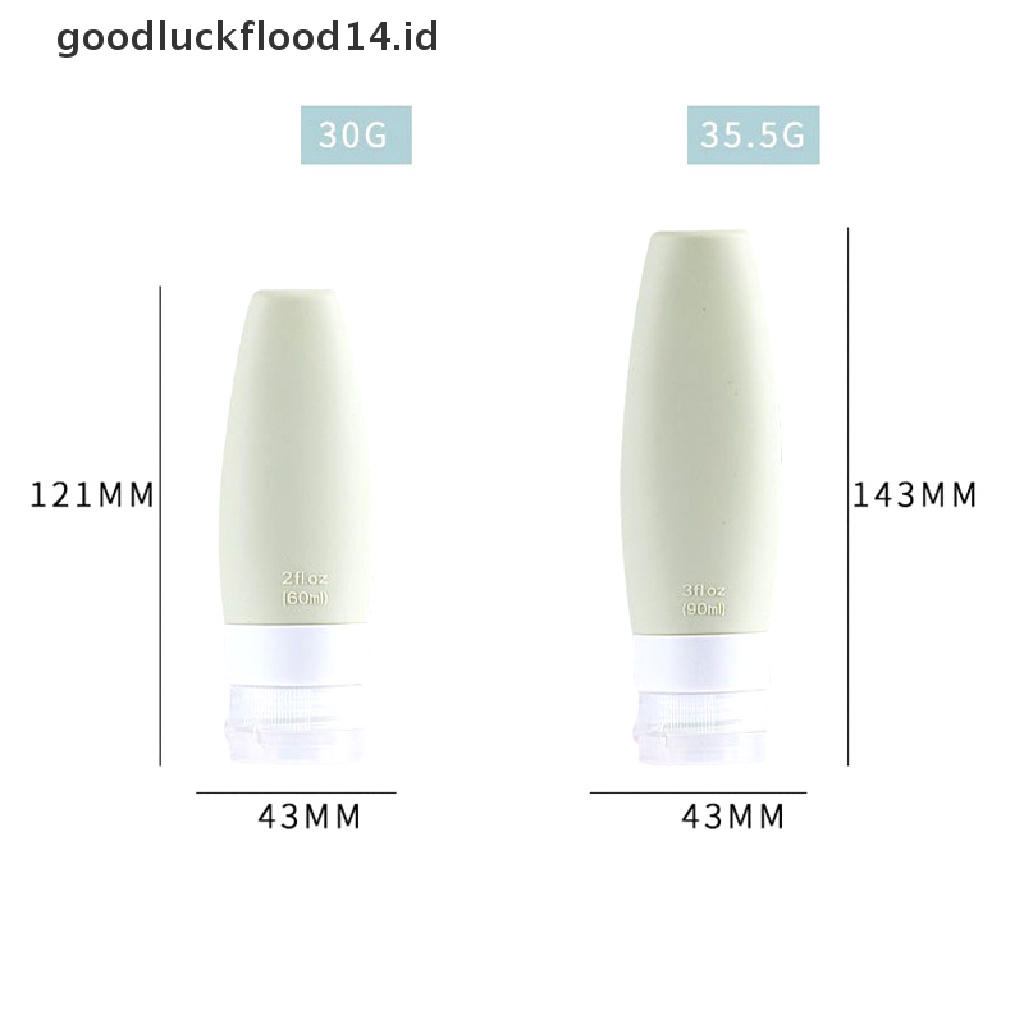 [OOID] 1pc 60/90ML Silicone Refillable Bottle Empty Travel Portable Packing Press ID