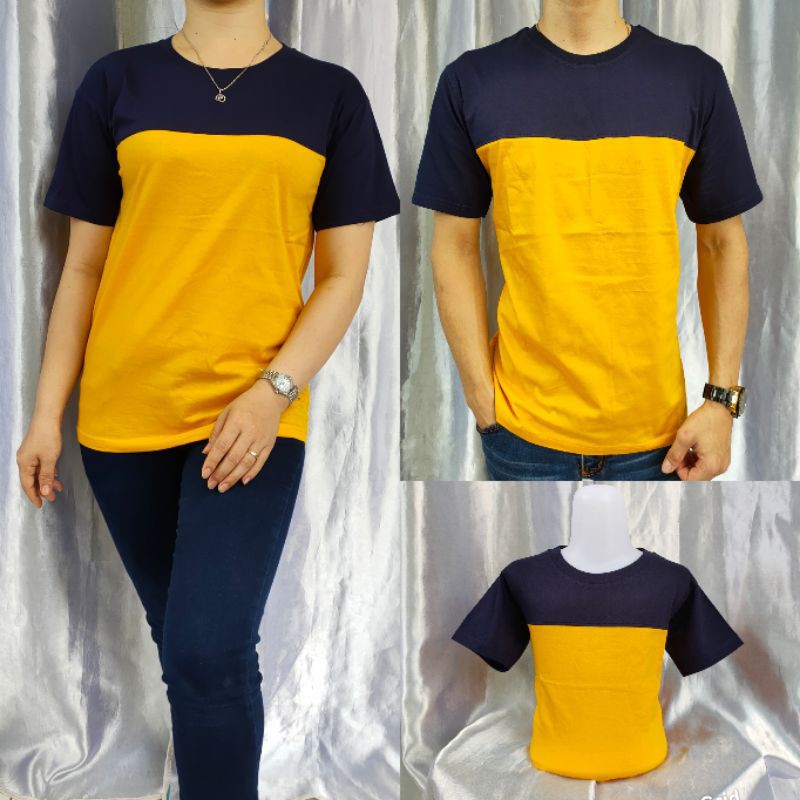 kaos reglan polos kombinasi NAVY-KUNING UK 20 22 S M L XL XXL