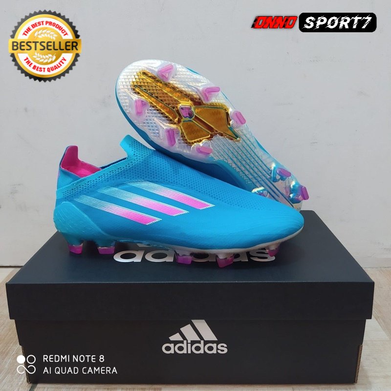 Sepatu Bola Adidas Speedflow + Sky Blue Pink