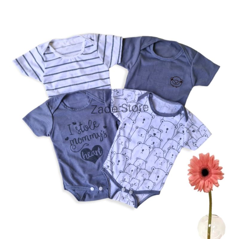 Jumper bayi SNI baju bayi 0-6 bulan jumpsuit baby newborn bodysuit romper anak kaos anak perempuan laki-laki baju anak lengan pendek motif polos murah grosir import cod baju kodok set celana pop bayi baru lahir