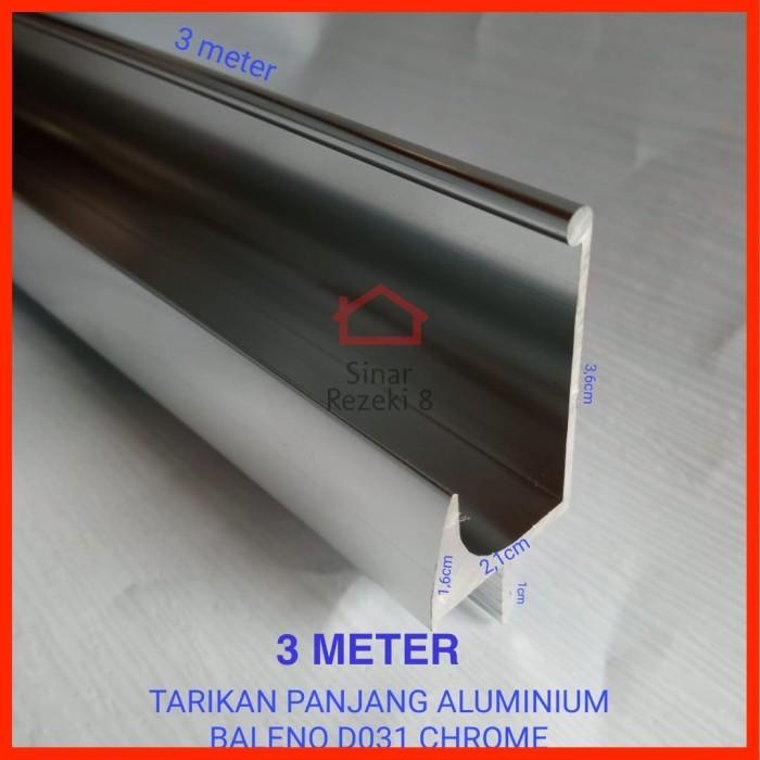 Tarikan Panjang Aluminium Silver / Profil Lis Frame Handle Kitchen Set