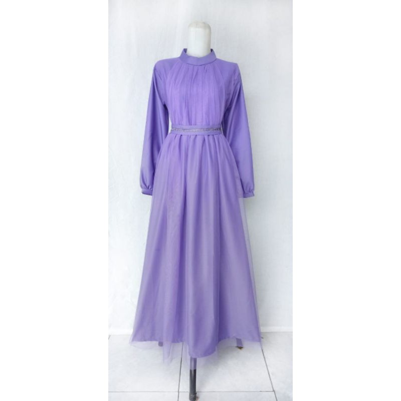 GAMIS ANAK & DEWASA / GAMIS COUPLE MOMS KIDS/ GAMIS MONICA / WARNA UNGU