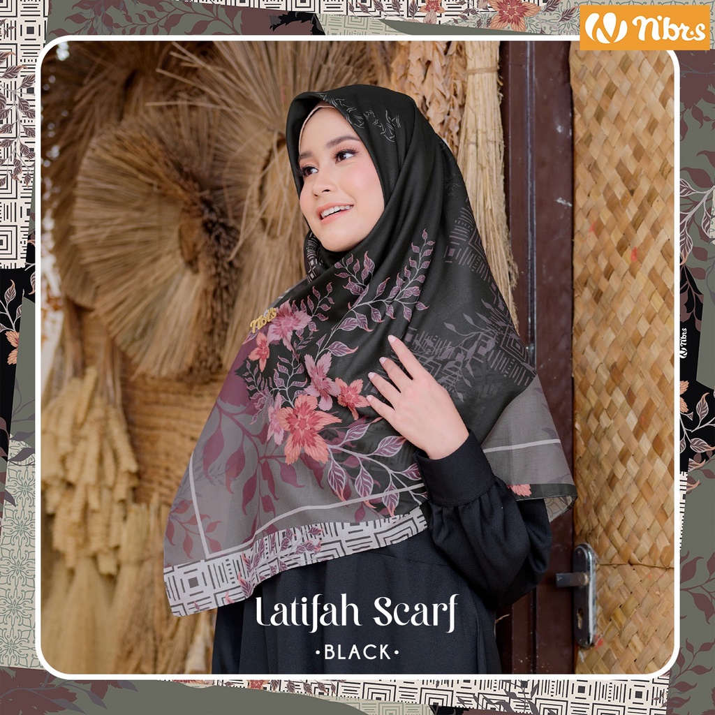 Hijab Segiempat Latifah Scarf Bahan Voal Nibras Hijab Murah Fashion Style