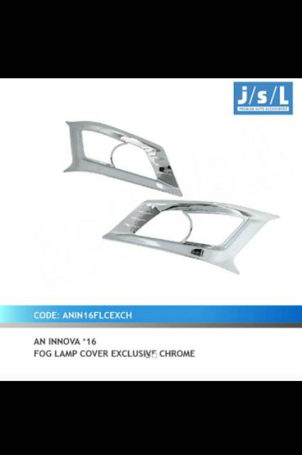 Cover lampu kabut/ cover foglamp all new Innova 2016 Exclusive hitam dan chrome jsl