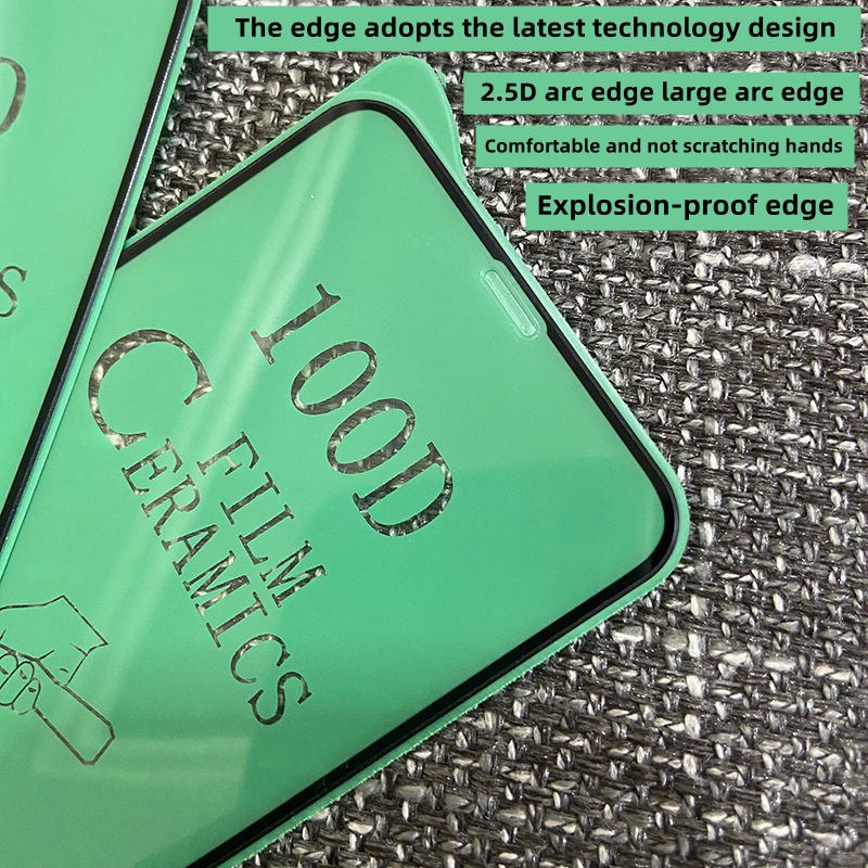 Pelindung Layar Tempered Glass HD Keramik 100D Untuk iphone 13 12 11 Pro Max 13 12 Mini X XS XR XS Max 6 7 8 Plus