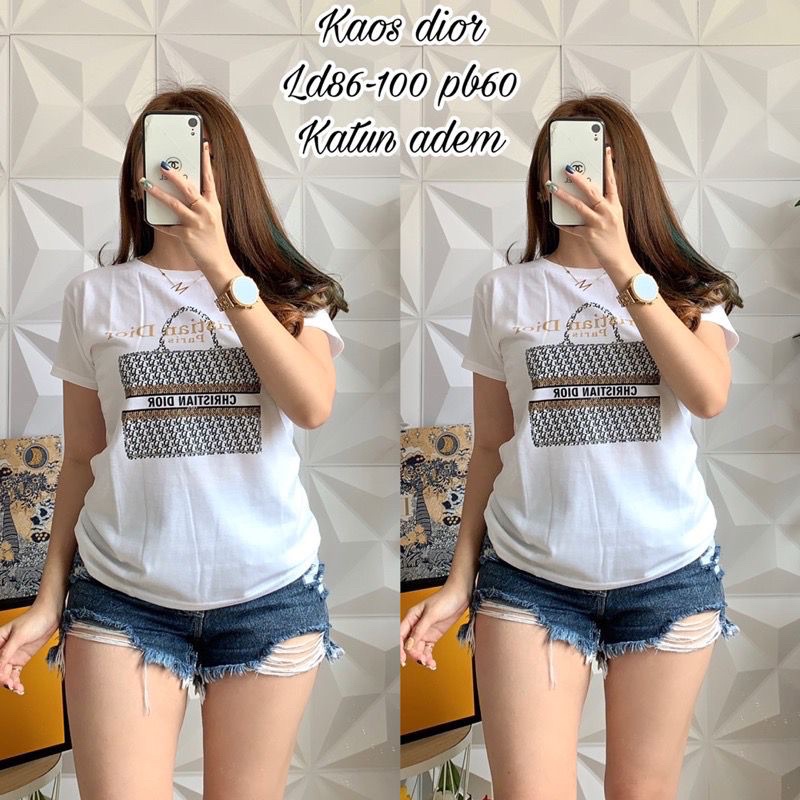 kaos dior atasan wanita terbaru