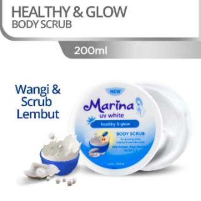 Marina UV White (pink/biru)  Body Scrub Healthy &amp; Glow 200ml