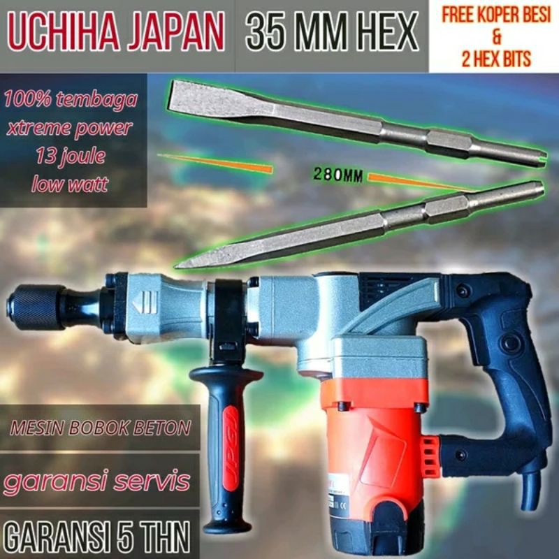 Jack Hammer Drill Uchiha Mesin Bobok Beton Bor Impact Drill Shopee Indonesia