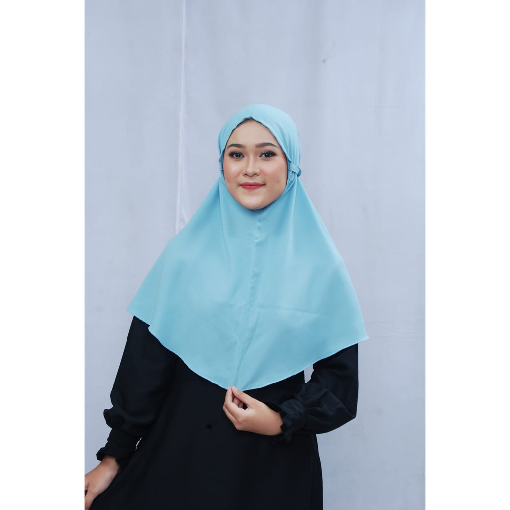 S - Size Bergo Tali Tanpa Pad/Bergo Tali Non Pet/Hijab Bergo dengan Tali tanpa Pad/Bergo Kanaya