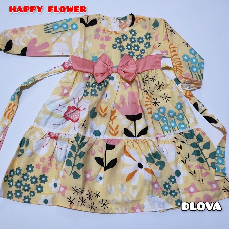 gamis anak motif bunga