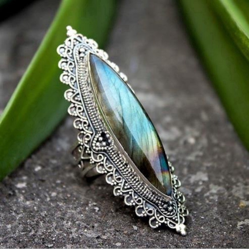 New Personality Fashion Trend Color Blade Ring Jewelry