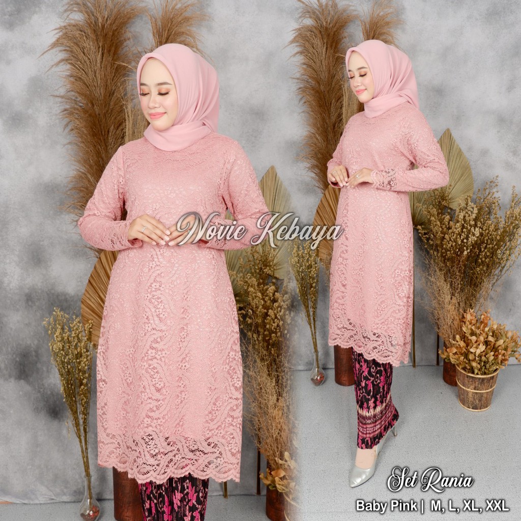 SET TUNIK BROKAT RANIA / SET TUNIK BRUKAT /SET TUNIK BROKAT PESTA