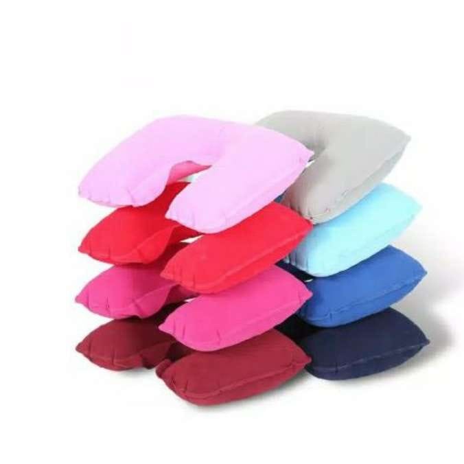 Bantal Leher Tiup Travel Pillow Bantal Portable