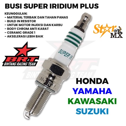 BRT BUSI RACING MERK BRT SUPER IRIDIUM PLUS KLX CRF TIGER PCX VARIO ADV MX BEAT - KLX HEAD STD