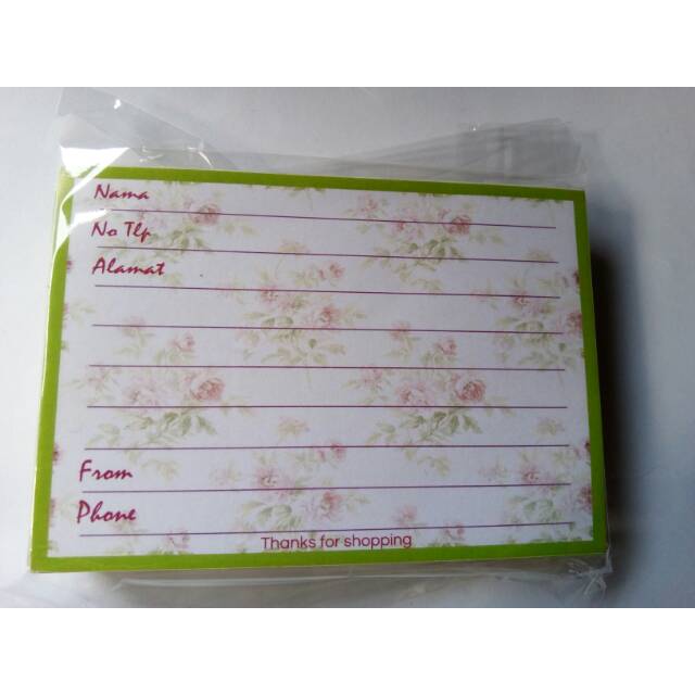 

Stiker label alamat online shop