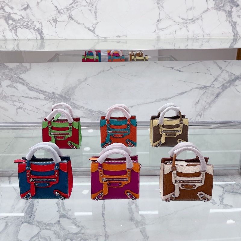 original Balenciaga  Super Mini Motorcycle Bag Women's Handbag Fashion One Shoulder Messenger Bag Ch