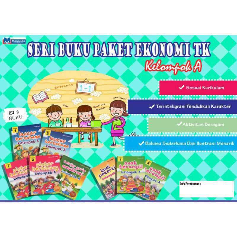 Buku PAUD SERI Buku PAKET EKONOMI TK Kelompok A Isi 8 Buku