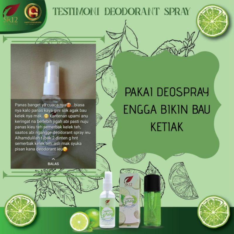 TERAMPUH ! DEODORANT TAWAS SPRAY SR12 / ATASI BAU KETIAK / MENGHILANGKAN BAU BADAN PERMANEN / KERING SEHARIAN