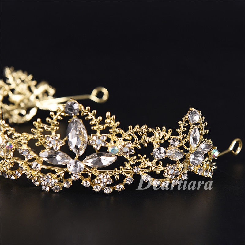 Deartiara Mahkota Tiara Crown Vintage Lapis Emas Untuk Pernikahan / Bridal Queen