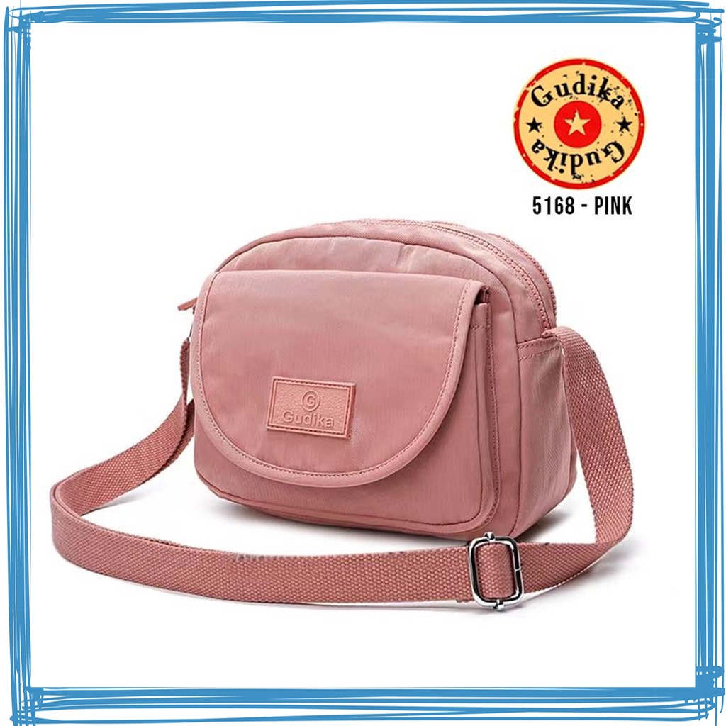 GUDIKA - Tas Selempang Wanita Elegant Import Original 5168 - Tas Wanita Selempang Bahu Kekinian Terbaru Bahan Nylon Waterproof Anti Air - slingbag - tas mini - bag - cewek - imut - fashion - branded - santai - tas - slempang - termurah - ori - handbag