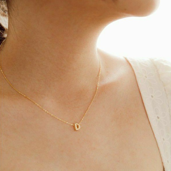 KALUNG NAMA KUSTOM INISIAL LAPIS EMAS