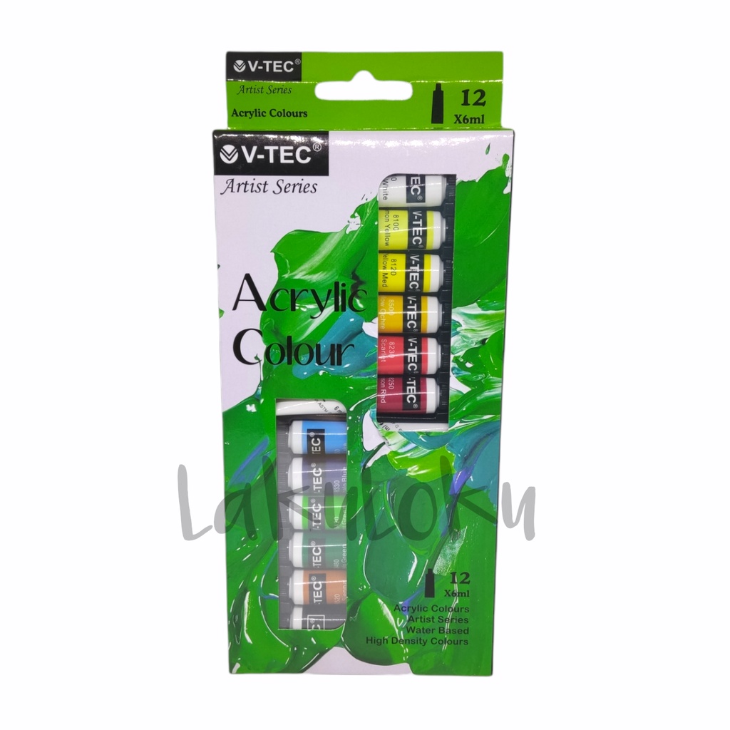 

Cat Akrilik / Acrylic Colour VTEC 1 Set 12 Warna