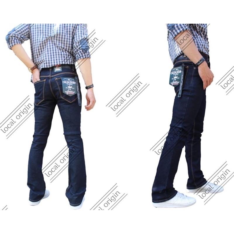 CELANA JEANS PRIA SEMI CUTBRAY BIRU TUA / GARMENT - JEANS PANJANG PRIA GARMEN