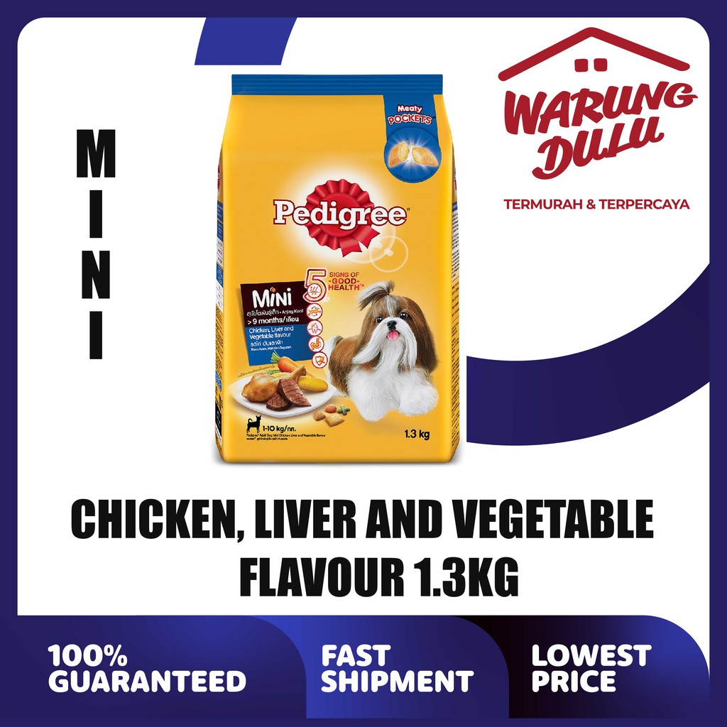 PEDIGREE MINI CHICKEN LIVER &amp; VEG 1.3KG