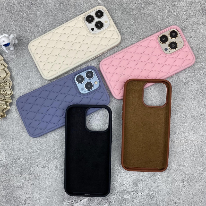 Soft Case Silikon Motif Lingge Untuk IPhone 11 12 13 Pro X XR XS MAX