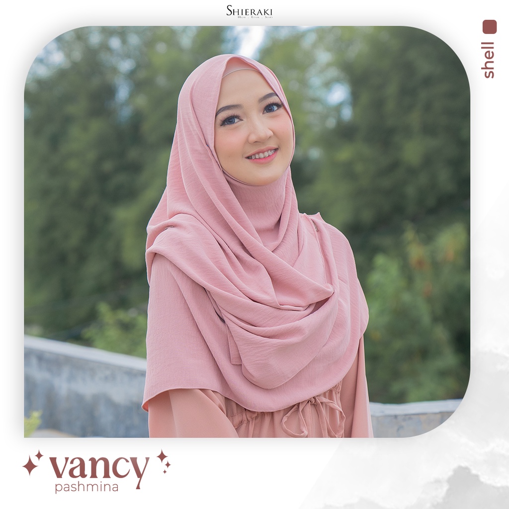 {SHIERAKI} Vancy Pashmina. pashmina crincle jumbo syari