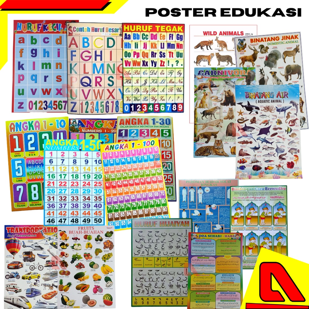 

POSTER EDUKASI BELAJAR ANAK BALITA / POSTER EDUKASI BELAJAR POSTER HURUF / POSTER HEWAN BINATANG / POSTER BUAH-BUAHAN FRUITS / POSTER ANGKA MURAH