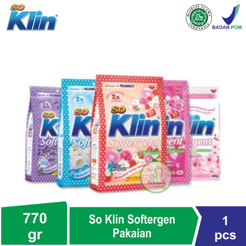 So Klin Softergent 770gr - Detergent Bubuk